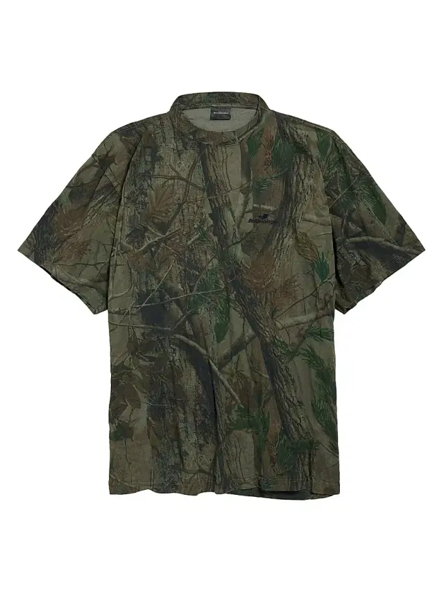 Balenciaga Men's B Diamond Twisted T-Shirt - Forest Green