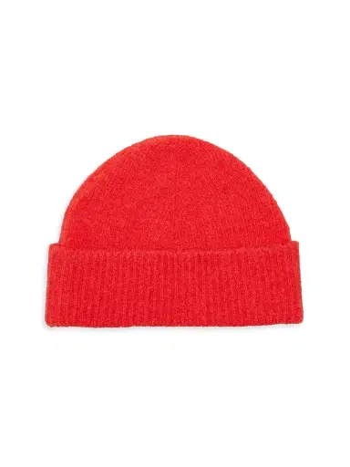 AMI Paris Men's Ami de Coeur Beanie - Red White | Thumbnail 2 AMI Paris Men's Ami de Coeur Beanie - Red White | Thumbnail 2