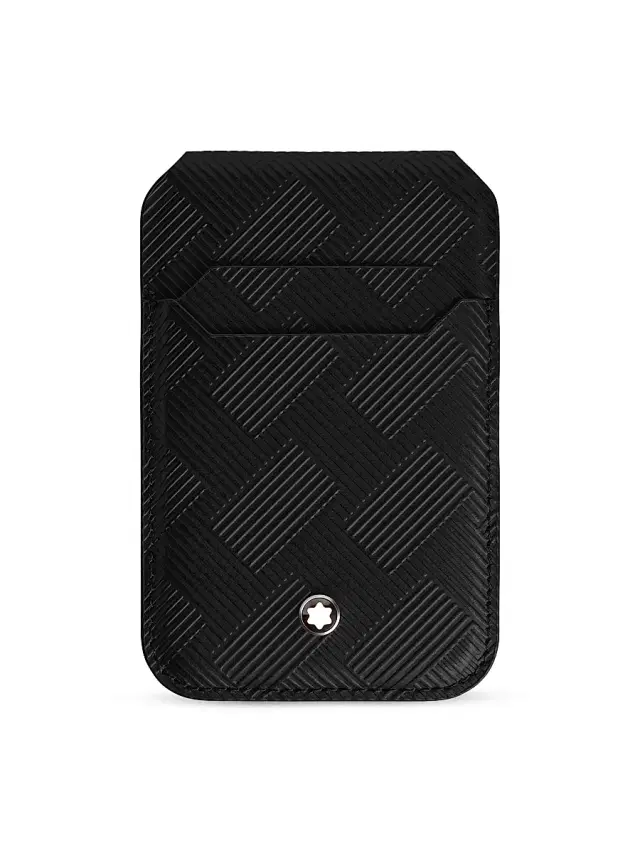 Men's Extreme 3.0 Embossed Leather Card Case - Black