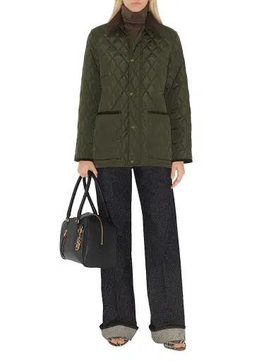 Burberry Women's Barn Quilted Nylon Jacket - Shale Brush - Size XXS | Thumbnail 2 Burberry Women's Barn Quilted Nylon Jacket - Shale Brush - Size XXS | Thumbnail 2