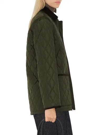 Burberry Women's Barn Quilted Nylon Jacket - Shale Brush - Size XXS | Thumbnail 5 Burberry Women's Barn Quilted Nylon Jacket - Shale Brush - Size XXS | Thumbnail 5