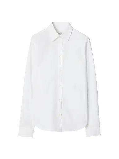 Burberry Women's Elora Cotton Poplin Regular-Fit Shirt - White - Size 12 | Thumbnail 1 Burberry Women's Elora Cotton Poplin Regular-Fit Shirt - White - Size 12 | Thumbnail 1