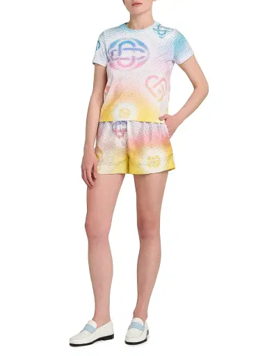 Casablanca Women's Halftone Logo Fitted T-Shirt - Halftone Logo | Thumbnail 2 Casablanca Women's Halftone Logo Fitted T-Shirt - Halftone Logo | Thumbnail 2