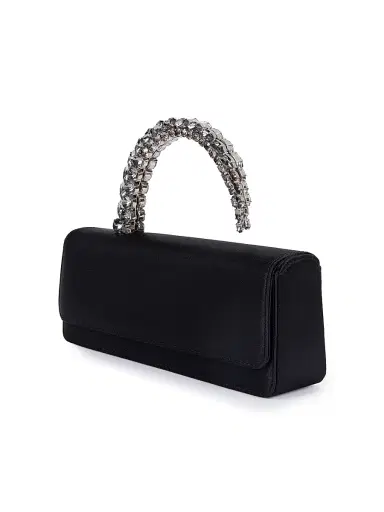 L'Alingi Women's Malika Embellished-Handle Satin Clutch | Thumbnail 3 L'Alingi Women's Malika Embellished-Handle Satin Clutch | Thumbnail 3