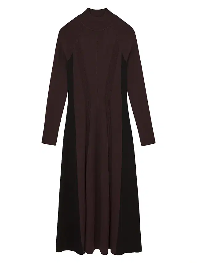 Reiss Women's Zaya Contrast-Panel Midi-Sweaterdress - Plum Black