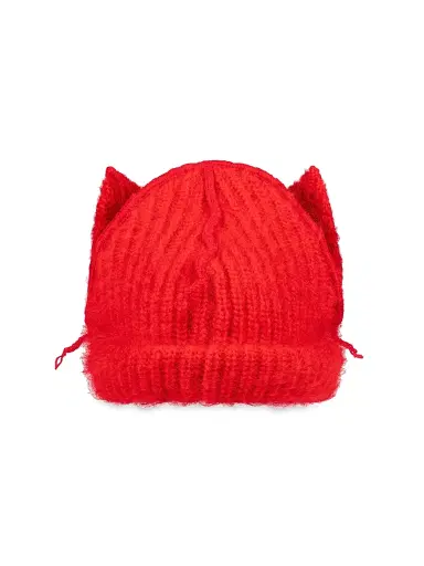 Charles Jeffrey Loverboy Men's Chunky Ears Beanie - Red | Thumbnail 2