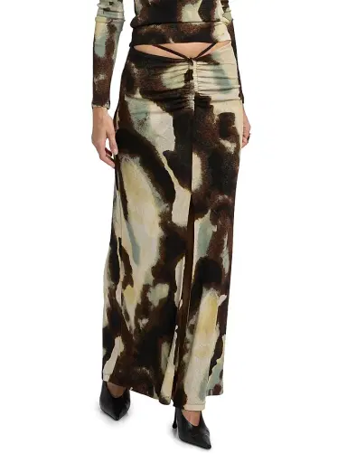 Nanushka Women's Grow Cheyen Watercolor Mesh Jersey Maxi Skirt - Watercolor Sage | Thumbnail 3 Nanushka Women's Grow Cheyen Watercolor Mesh Jersey Maxi Skirt - Watercolor Sage | Thumbnail 3