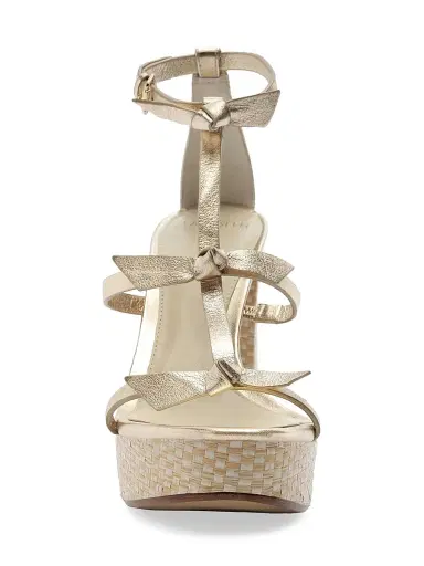 Alexandre Birman Women's Slim Lolita 120MM Metallic Leather Platform T-Strap Sandals - Golden - Size 11 | Thumbnail 4 Alexandre Birman Women's Slim Lolita 120MM Metallic Leather Platform T-Strap Sandals - Golden - Size 11 | Thumbnail 4
