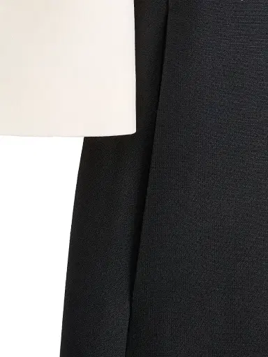 Valentino Garavani Women's Crepe Couture Midi Dress - Black Ivory - Size 2 | Thumbnail 6 Valentino Garavani Women's Crepe Couture Midi Dress - Black Ivory - Size 2 | Thumbnail 6