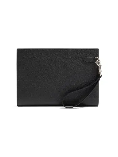 Valentino Garavani Men's VLogo Signature Grainy Calfskin Pouch - Black | Thumbnail 6