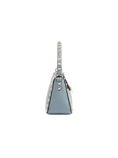 Valentino Garavani Women's Small Rockstud Grainy Calfskin Crossbody Bag - Stone | Thumbnail 4 Valentino Garavani Women's Small Rockstud Grainy Calfskin Crossbody Bag - Stone | Thumbnail 4