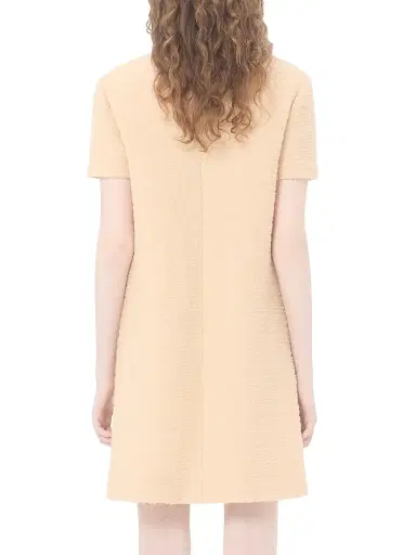 Valentino Garavani Women's Short Dress in Curly Wool - Birch - Size 0 | Thumbnail 4 Valentino Garavani Women's Short Dress in Curly Wool - Birch - Size 0 | Thumbnail 4