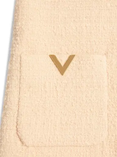 Valentino Garavani Women's Short Dress in Curly Wool - Birch - Size 0 | Thumbnail 6 Valentino Garavani Women's Short Dress in Curly Wool - Birch - Size 0 | Thumbnail 6