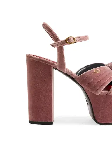Valentino Garavani Women's Crasher Velvet 125MM Platform Sandals | Thumbnail 6 Valentino Garavani Women's Crasher Velvet 125MM Platform Sandals | Thumbnail 6