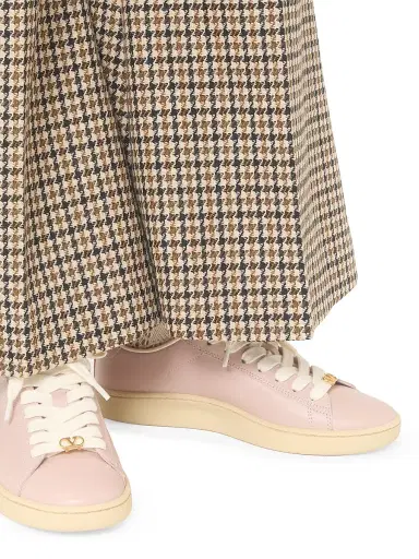 Valentino Garavani Women's Royco Sneakers in Nappa Calfskin Leather - Pink - Size 11.5 | Thumbnail 8