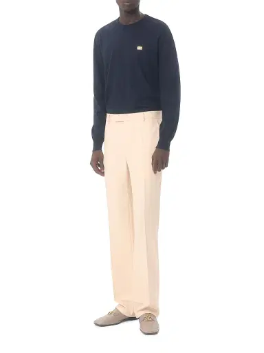 Valentino Garavani Men's Wool Sweater with Vlogo Patch - Navy - Size XL | Thumbnail 6 Valentino Garavani Men's Wool Sweater with Vlogo Patch - Navy - Size XL | Thumbnail 6