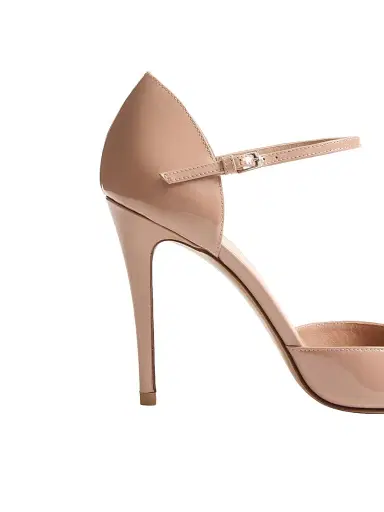 Valentino Garavani Women's VLogo 100MM Signature D'orsay Patent Leather Pumps - Rose Cannelle - Size 12 | Thumbnail 6
