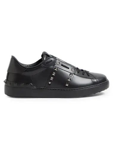 Valentino Garavani Men's Rockstud Untitled Sneakers in Calfskin Leather - Black - Size 12.5 | Thumbnail 1 Valentino Garavani Men's Rockstud Untitled Sneakers in Calfskin Leather - Black - Size 12.5 | Thumbnail 1