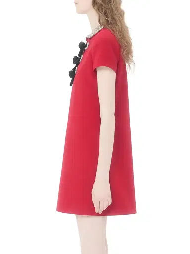 Valentino Garavani Women's Embroidered Crepe Couture Short Dress - Paris - Size 0 | Thumbnail 3