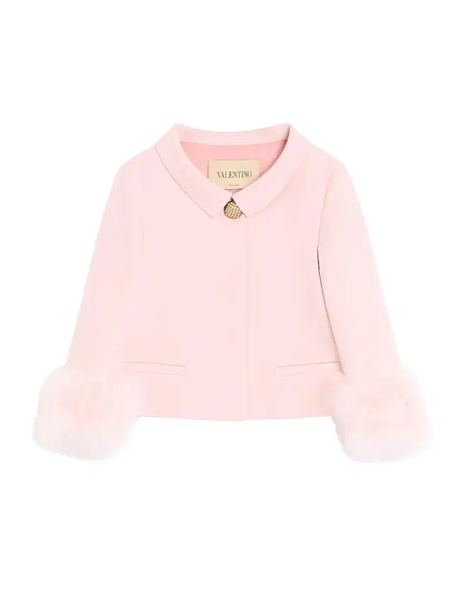 Valentino Garavani Women's Crepe Couture Jacket with Feathers - Rose