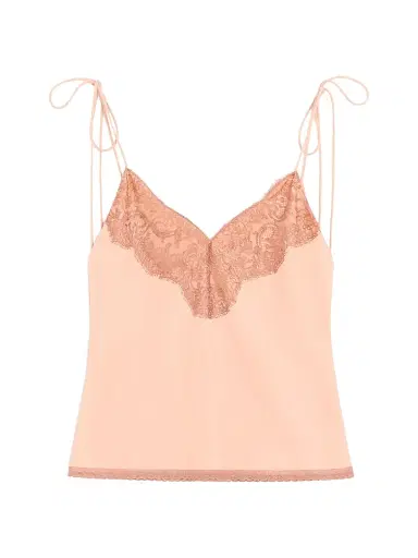 Valentino Garavani Women's Crepe De Chine Top - Salmon - Size 8 | Thumbnail 1