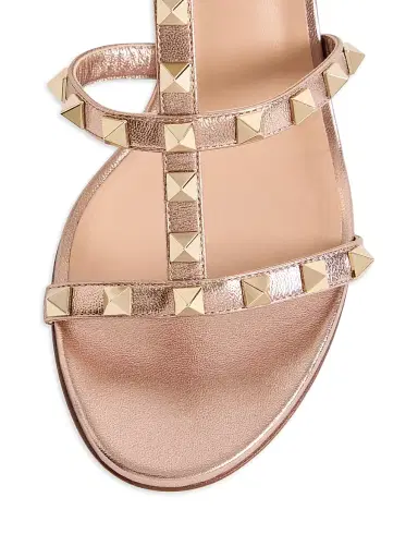Valentino Garavani Women's Rockstud Slide 60MM Sandals in Laminated Nappa | Thumbnail 5 Valentino Garavani Women's Rockstud Slide 60MM Sandals in Laminated Nappa | Thumbnail 5