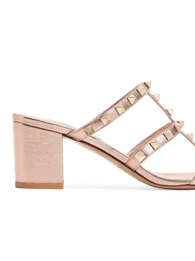 Valentino Garavani Women's Rockstud Slide 60MM Sandals in Laminated Nappa | Thumbnail 6 Valentino Garavani Women's Rockstud Slide 60MM Sandals in Laminated Nappa | Thumbnail 6