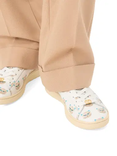 Valentino Garavani Men's Royco Sneakers in Nappa Calfskin with Le Chat De La Maison Motif - White - Size 6 | Thumbnail 7 Valentino Garavani Men's Royco Sneakers in Nappa Calfskin with Le Chat De La Maison Motif - White - Size 6 | Thumbnail 7