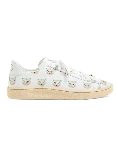Valentino Garavani Men's Royco Sneakers in Nappa Calfskin with Le Chat De La Maison Motif - White - Size 6 | Thumbnail 1 Valentino Garavani Men's Royco Sneakers in Nappa Calfskin with Le Chat De La Maison Motif - White - Size 6 | Thumbnail 1