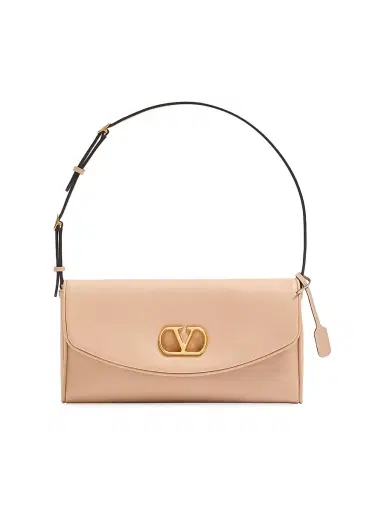 Valentino Garavani Women's DeVain Small Nappa Shoulder Bag - Rose Sand | Thumbnail 1