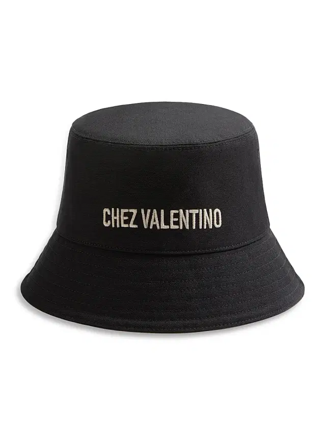 Valentino Garavani Men's Chez Cotton Bucket Hat with Embroidery - Black