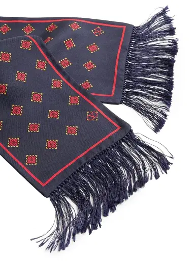 Valentino Garavani Men's Opticool Silk Bandeau Scarf with Fringe | Thumbnail 3 Valentino Garavani Men's Opticool Silk Bandeau Scarf with Fringe | Thumbnail 3