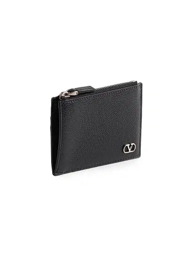 Valentino Garavani Men's VLogo Signature Grainy Calfskin Card Holder | Thumbnail 2 Valentino Garavani Men's VLogo Signature Grainy Calfskin Card Holder | Thumbnail 2