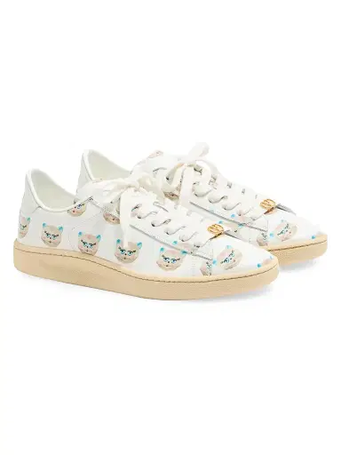 Valentino Garavani Women's Royco Sneakers in Nappa Calfskin Leather - White - Size 8.5 | Thumbnail 2