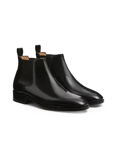 Valentino Garavani Men's Pas Des Dieux Ankle Boots in Calfskin - Black | Thumbnail 2