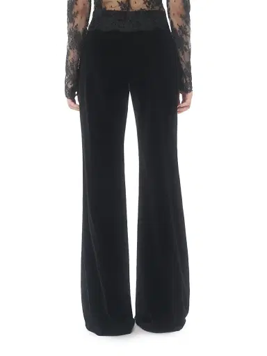 Valentino Garavani Women's Velvet Trousers - Black - Size 8 | Thumbnail 4