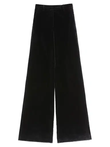 Valentino Garavani Women's Velvet Trousers - Black - Size 8 | Thumbnail 1