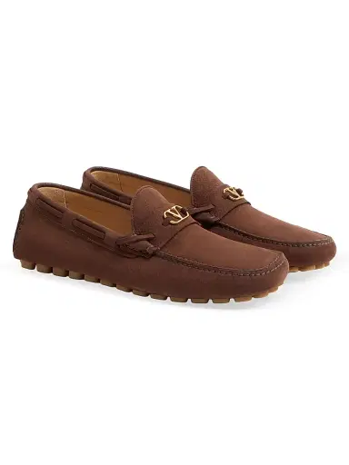 Valentino Men's Driver Fastaway Loafers in Deerskin Suede | Thumbnail 2
