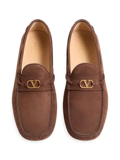 Valentino Men's Driver Fastaway Loafers in Deerskin Suede | Thumbnail 4
