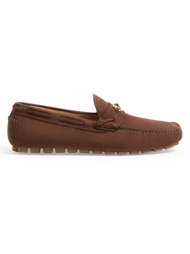 Valentino Men's Driver Fastaway Loafers in Deerskin Suede | Thumbnail 1