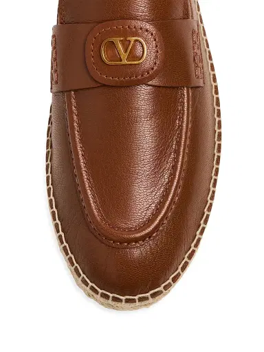 Valentino Garavani Men's Palm Avenue Calfskin Loafers - Tobacco - Size 11 | Thumbnail 5