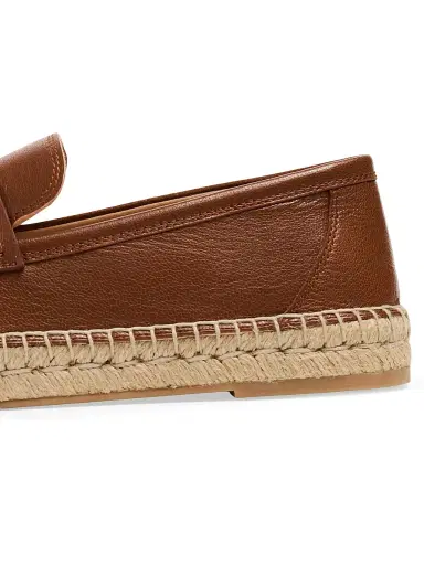 Valentino Garavani Men's Palm Avenue Calfskin Loafers - Tobacco - Size 11 | Thumbnail 6