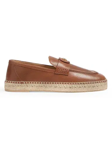 Valentino Garavani Men's Palm Avenue Calfskin Loafers - Tobacco - Size 11 | Thumbnail 1