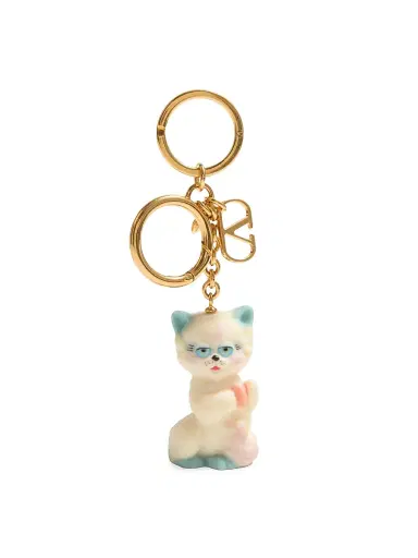 Valentino Garavani Women's Le Chat De La Maison Nylon Bag Charm with Key Ring | Thumbnail 2 Valentino Garavani Women's Le Chat De La Maison Nylon Bag Charm with Key Ring | Thumbnail 2