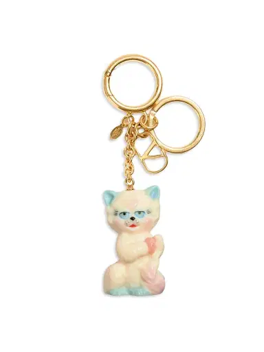 Valentino Garavani Women's Le Chat De La Maison Nylon Bag Charm with Key Ring | Thumbnail 1 Valentino Garavani Women's Le Chat De La Maison Nylon Bag Charm with Key Ring | Thumbnail 1