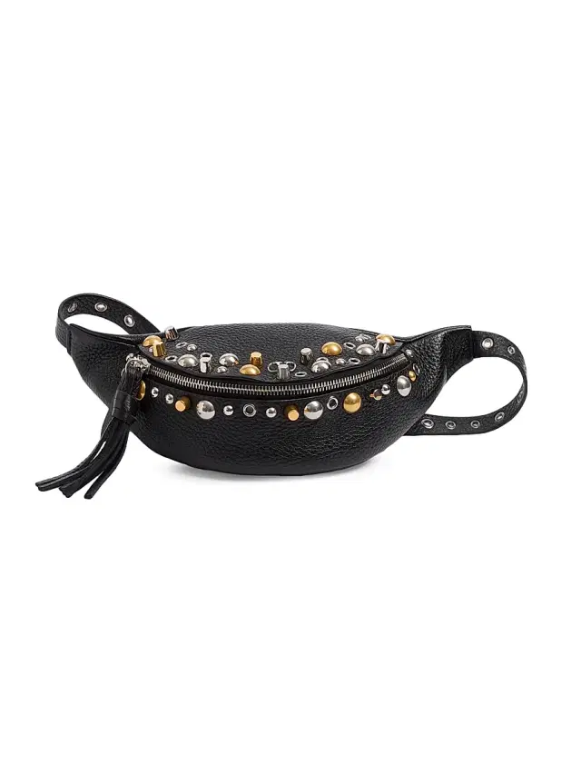 Valentino Garavani Men's Nellcôte Belt Bag in Grainy Calfskin - Black