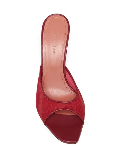 Amina Muaddi Women's Alexa 95MM Mesh Stiletto Mules - Mesh Ruby | Thumbnail 4 Amina Muaddi Women's Alexa 95MM Mesh Stiletto Mules - Mesh Ruby | Thumbnail 4