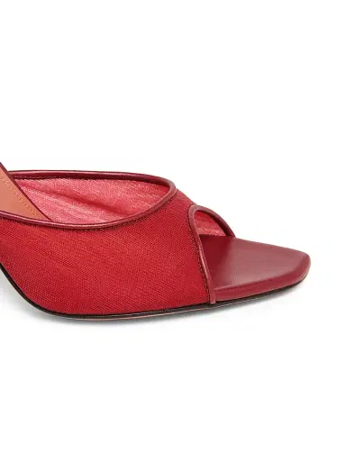 Amina Muaddi Women's Alexa 95MM Mesh Stiletto Mules - Mesh Ruby | Thumbnail 5 Amina Muaddi Women's Alexa 95MM Mesh Stiletto Mules - Mesh Ruby | Thumbnail 5