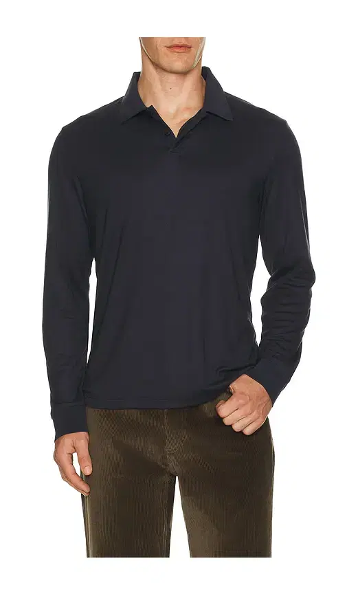Theory Anemone Milano Goris Long Sleeve Polo