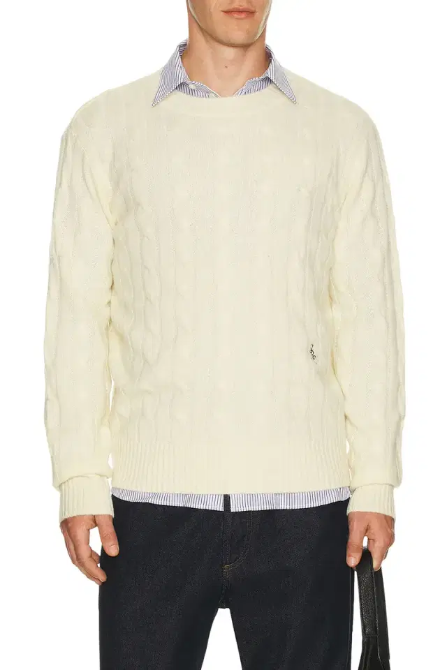 Sporty & Rich Cable Knit Cashmere Sweater